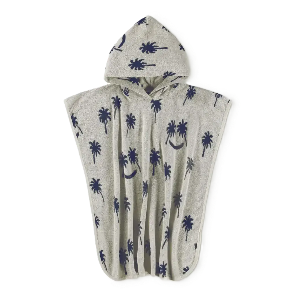 Beach Cover Up Blue Palm (1-4ans).webp