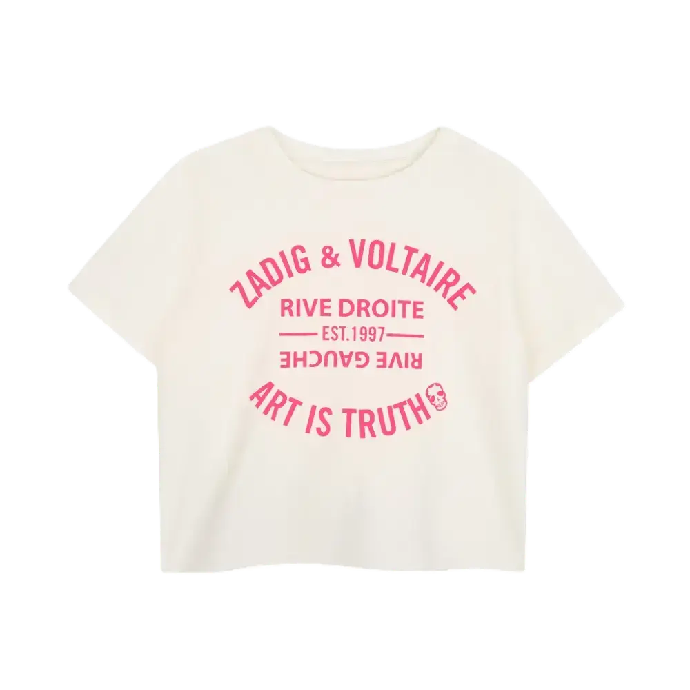 T-shirt Blanc et Rose Fluo  (8ans).webp