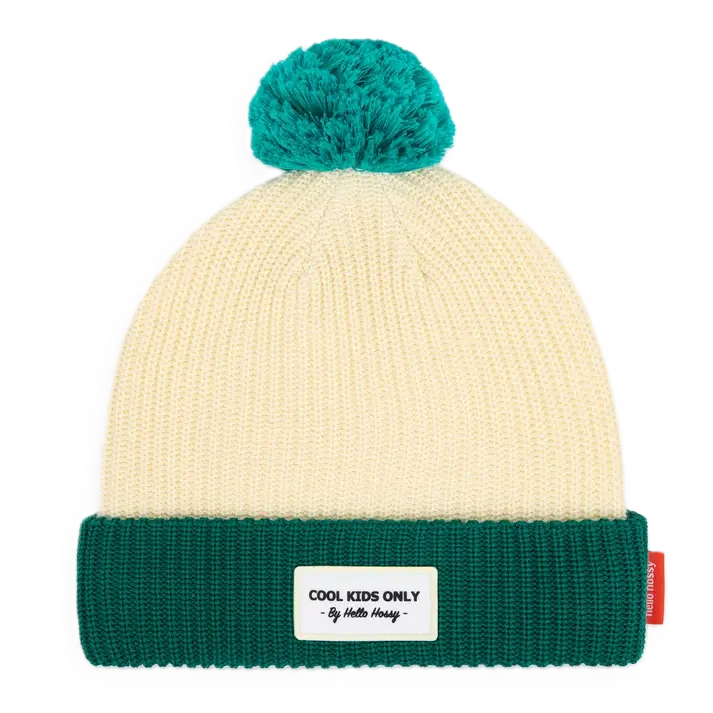 bonnet-colore-enfants-bebes-avec-pompon-creme-vert-hello-hossy-2.webp