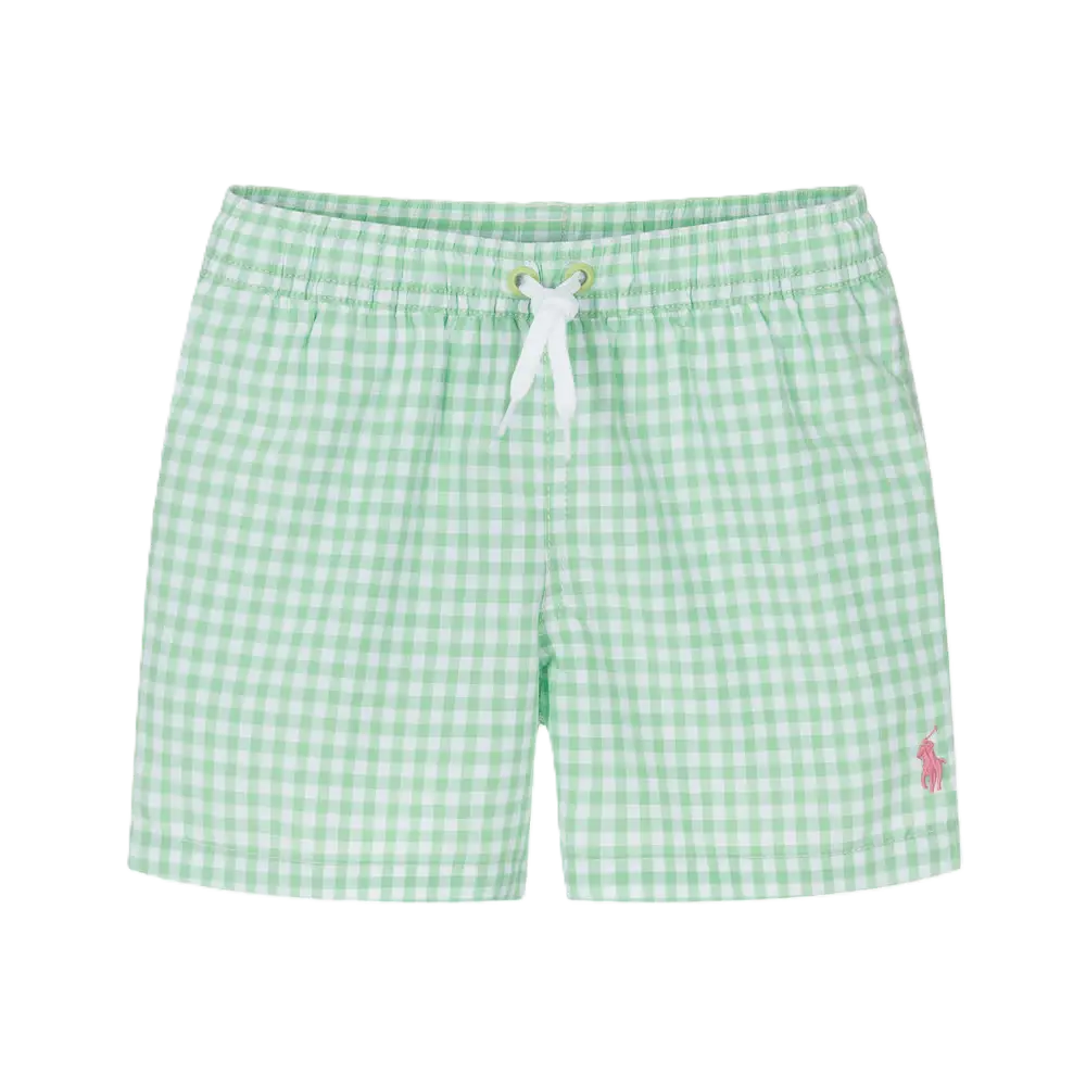 Short de Bain Carreaux Green TRAVLR
