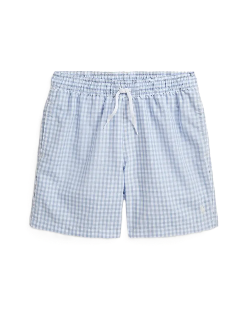 Short de Bain Carreaux Bleu TRAVLR 