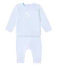 Ensemble Long Ciel Coton Broderie Lapin