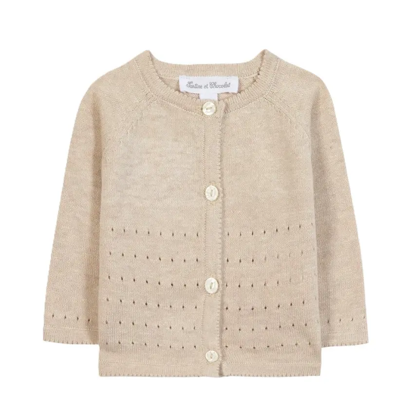Cardigan Mixte Beige Chine