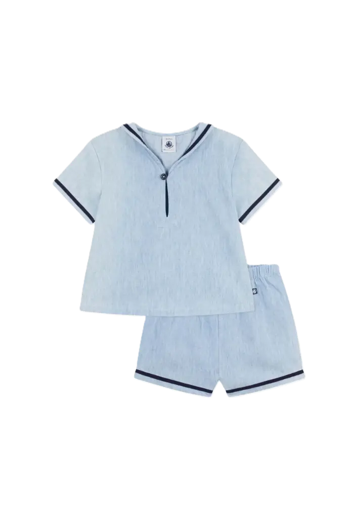 Ensemble 2 pieces A0F5G Bleu