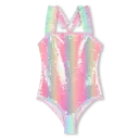 Maillot De Bain Une Pièce Multicoloure Paillete