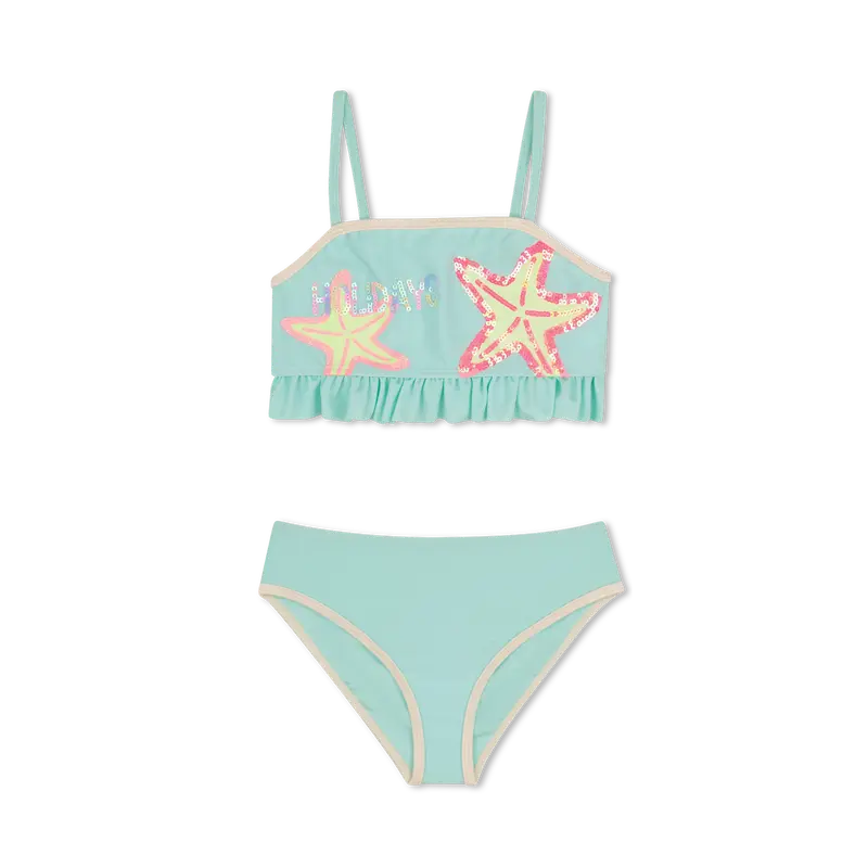 Maillot De Bain 2 Pièces Turquoise 8-10