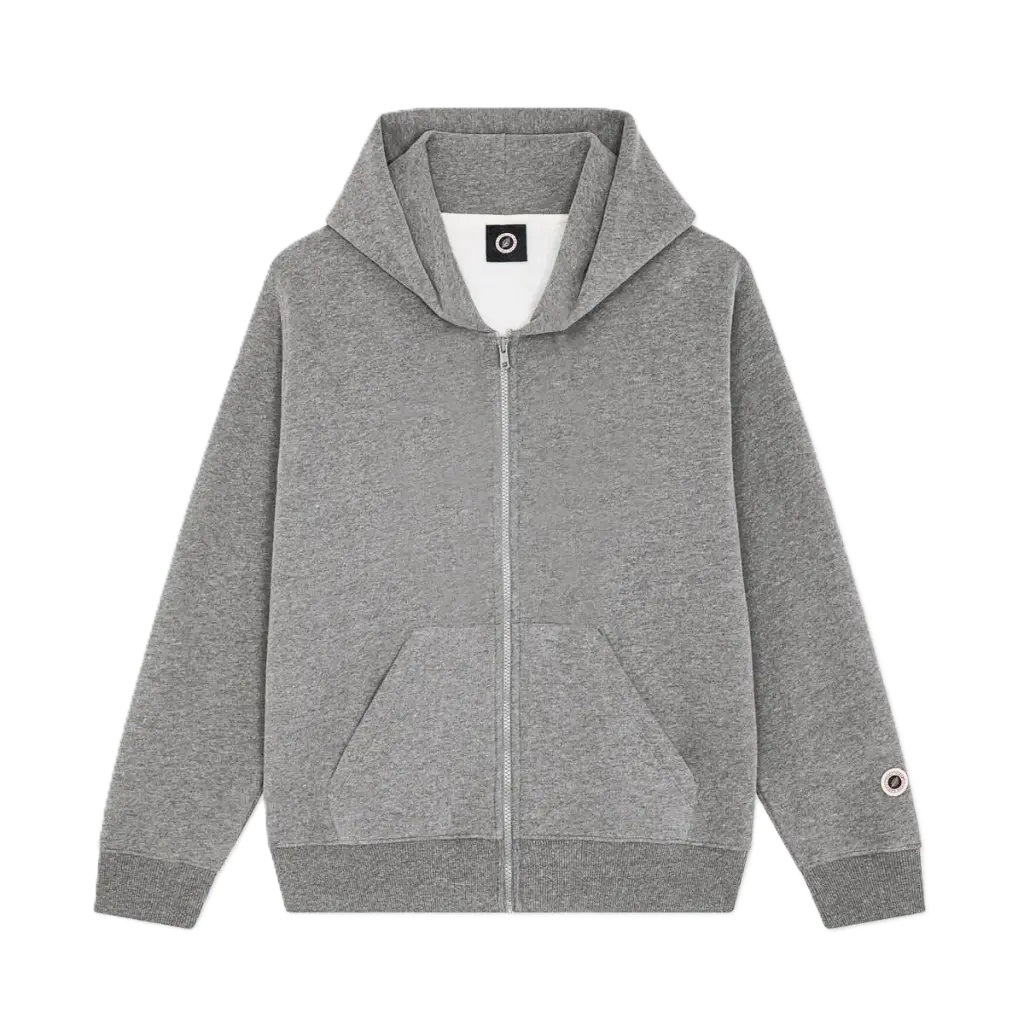 Iconic Zip Grey Marl 