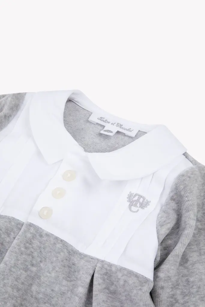 Pyjama Gris Clair Velours 