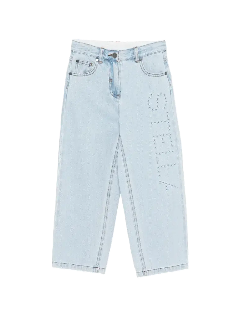 Jean Light Blue Œillets 