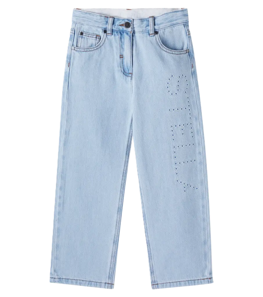 Jean Light Blue Œillets 