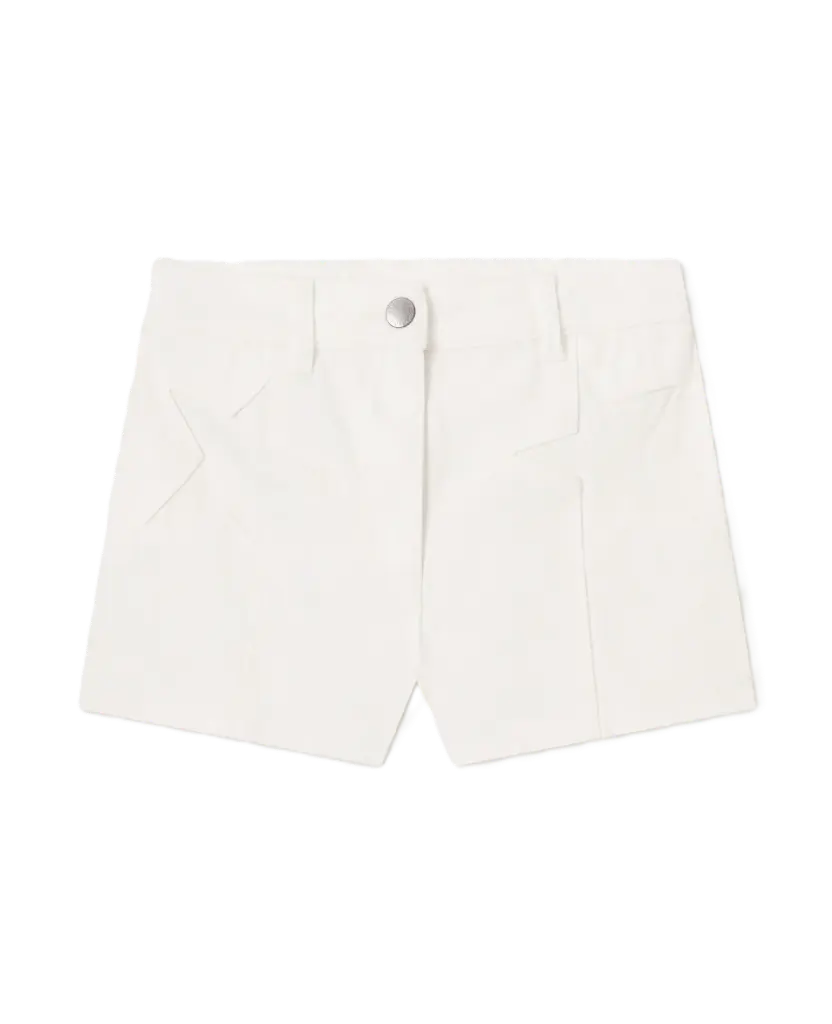 Short Denim Blanc Etoiles