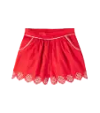 Short Lin Broderies Rouge