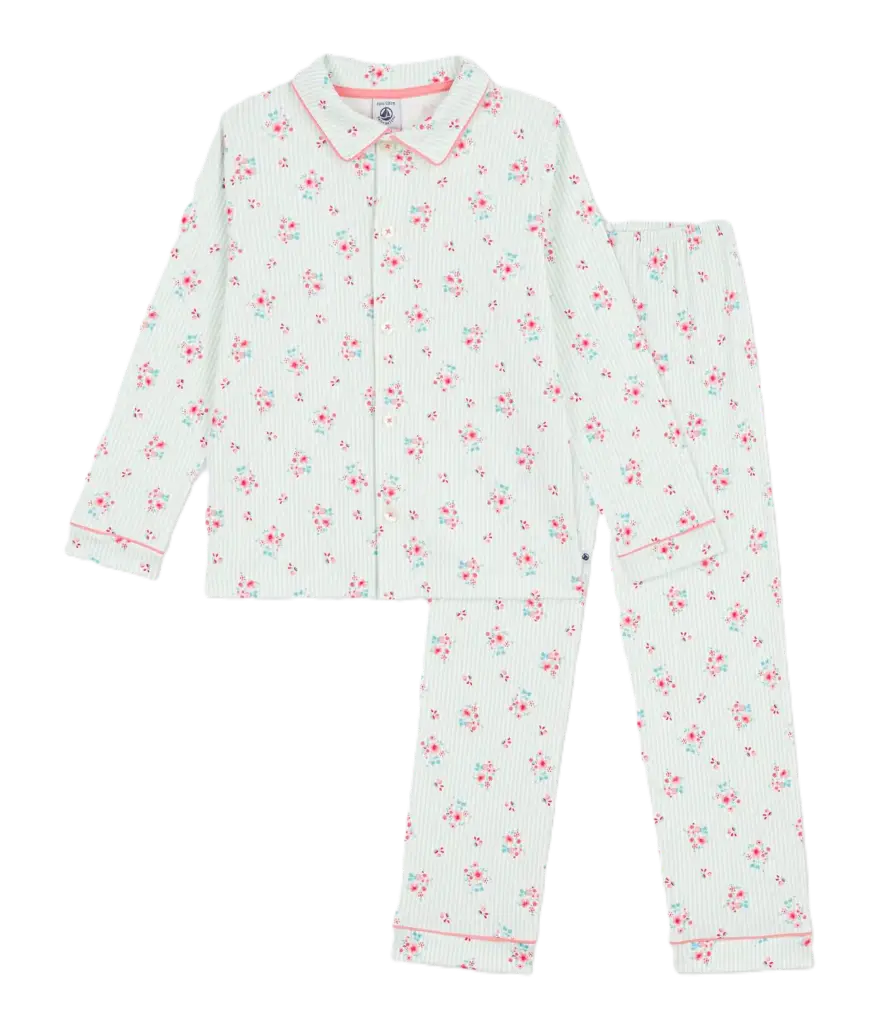Pyjama A0F1H Rayé Fleuri
