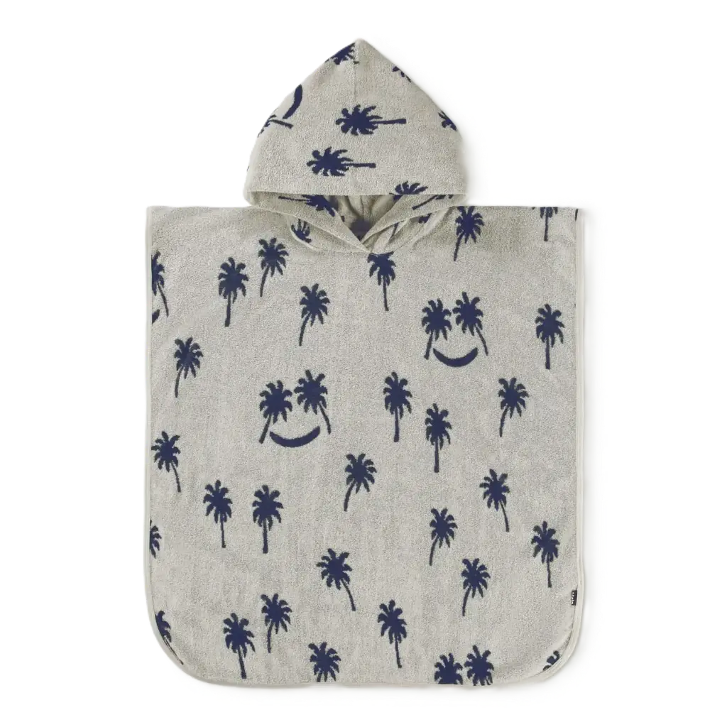 Beach Cover Up Blue Palm