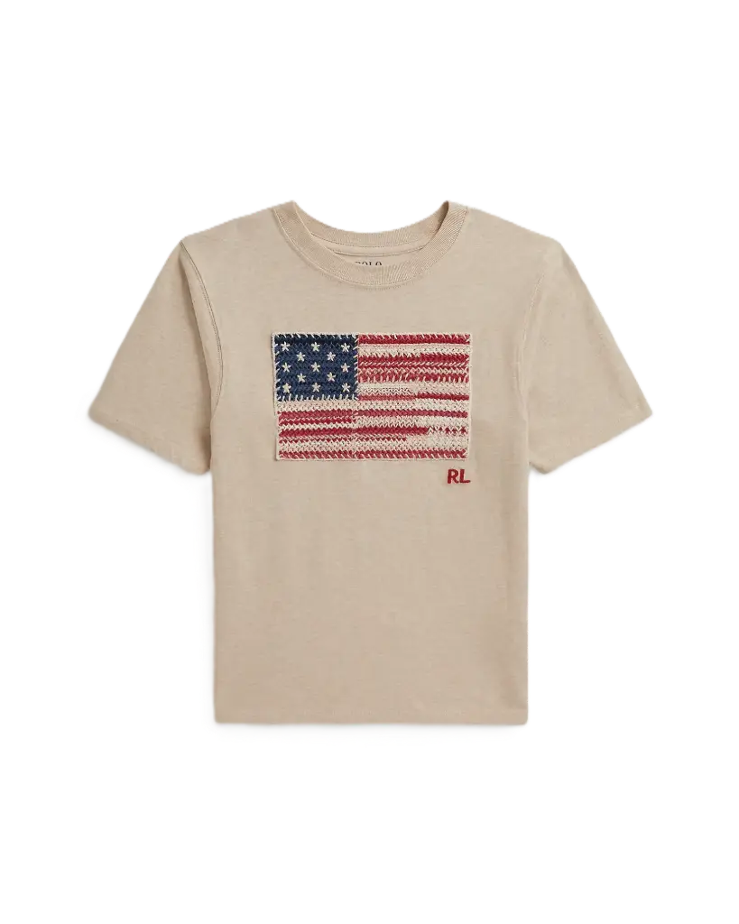 T-Shirt Flag Dune Tan