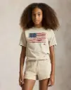 T-Shirt Flag Dune Tan