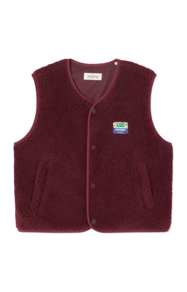 Veste Sans Manches Hoktown Bordeaux Chiné 