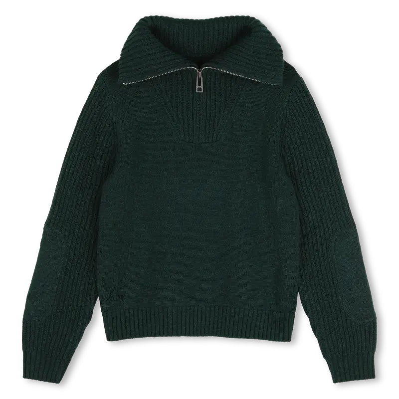 Pull Vert Trellis Chiné 