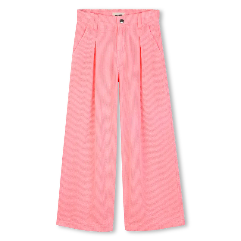 Pantalon Velour Fluo Pink 