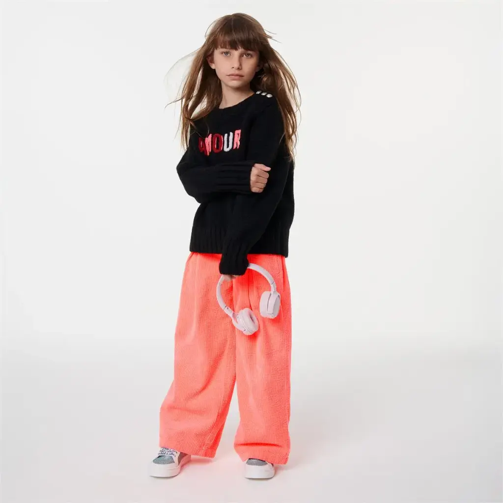 Pantalon Velour Fluo Pink 