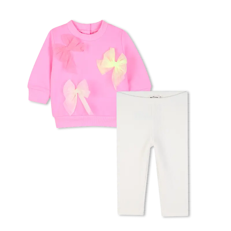 Ensemble Sweat + Legging Rose Fluo 