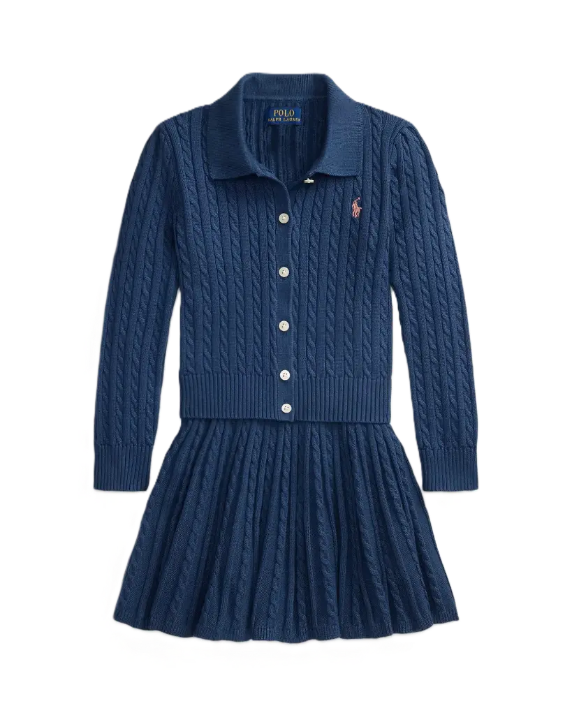 Ensemble Cardigan Et Jupe Navy