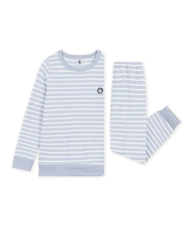 Pyjama Long Rayé Bleu/Blanc A0GAN