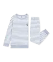 Pyjama Long Rayé Bleu/Blanc A0GAN