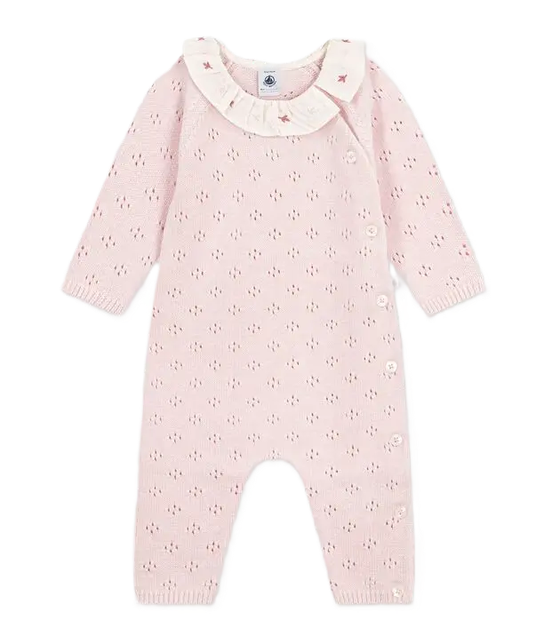 Combinaison Longue Maille Rose