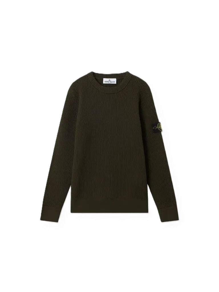 Crew Neck Military Green Maille