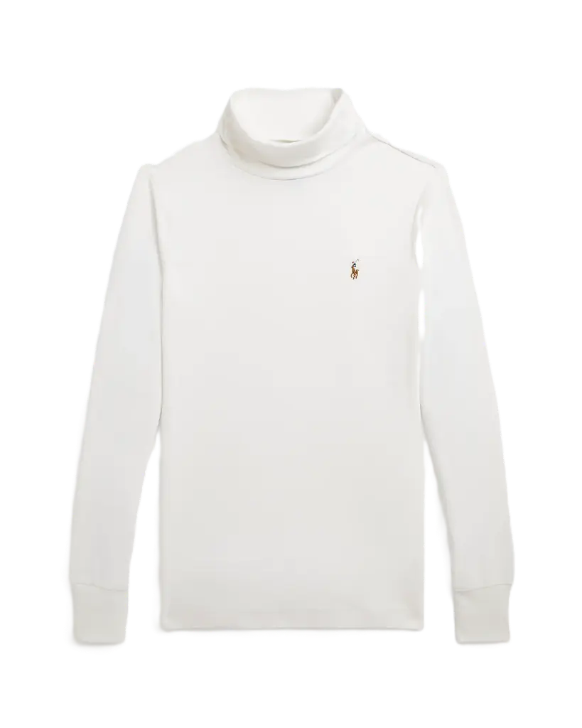 T-Shirt Col Roulé Blanc