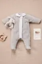 Pyjama Velours Gris Clair Chiné