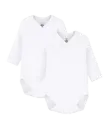 Lot de 2 Bodys Croisés ML Blanc