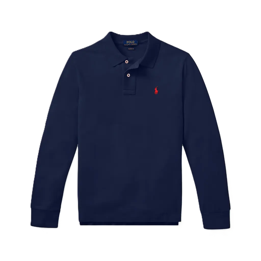 Polo Manche Longue Navy 