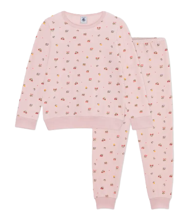 Pyjama Velours Fleuri A0EAB