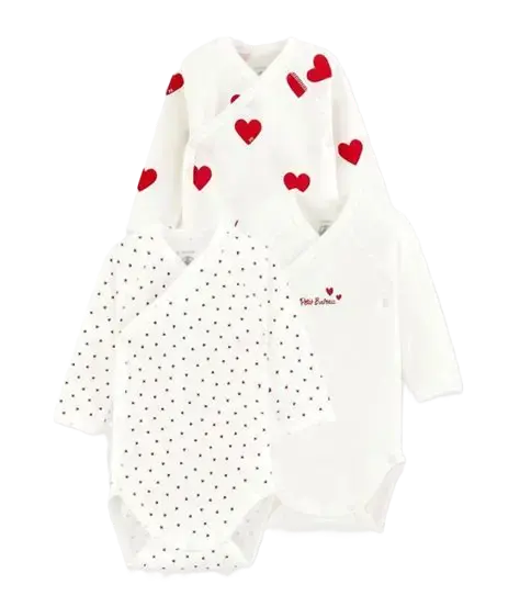 Lot 3 Bodys ML Coeurs A00AZ