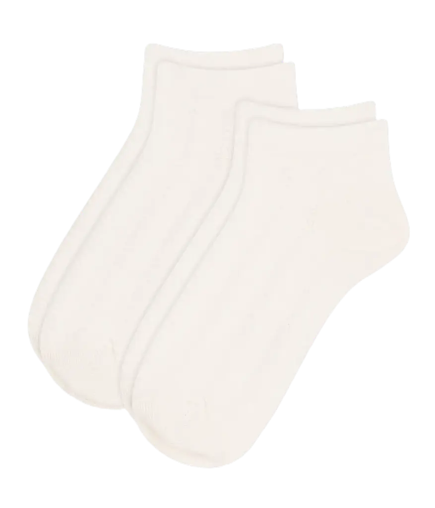 Lot de 2 paires de chaussettes unies en jersey de coton bébé