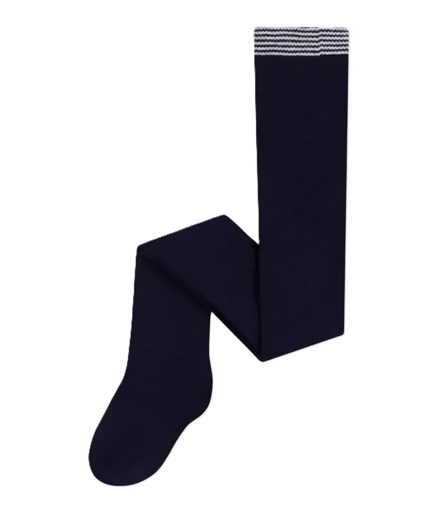 Collants En Coton Bleu Marine