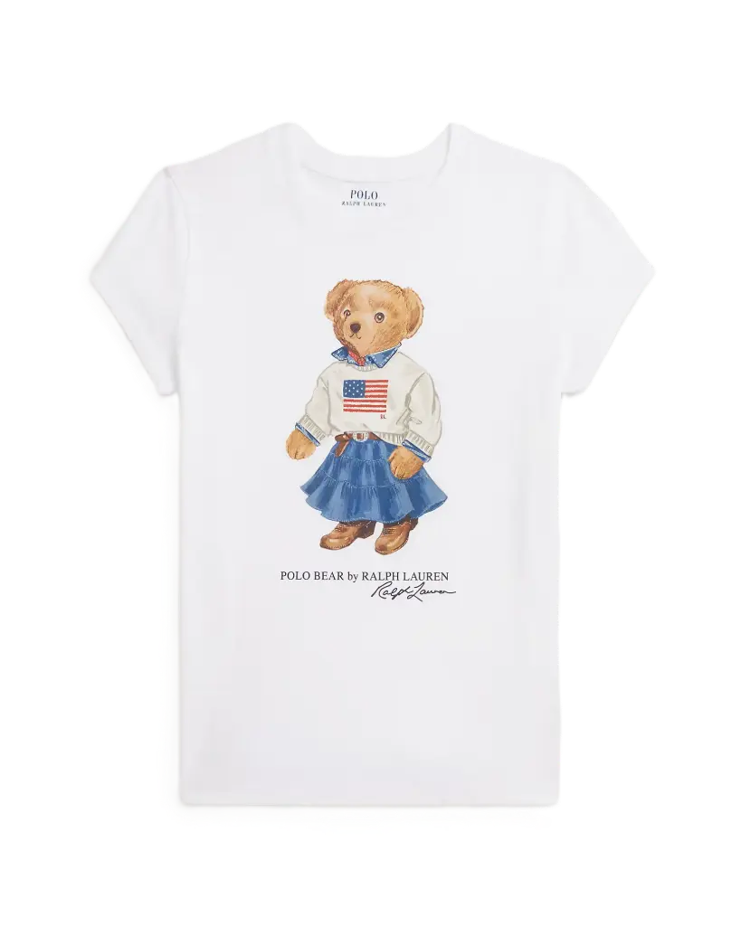 T-shirt Bear Girl White 