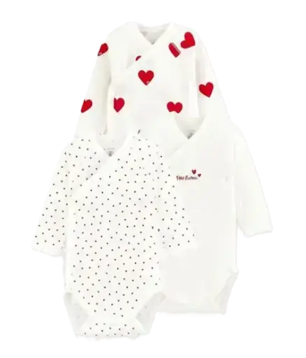 Lot 3 Bodys ML Coeurs A00AZ