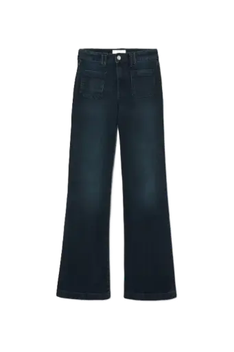 Blue/Black Flare Pocket Jean 