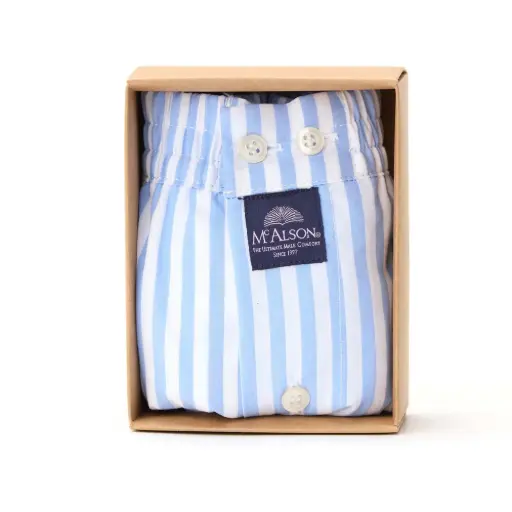 M0235- Classique Rayures Bleu Clair