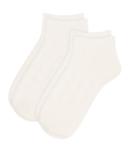 Lot de 2 paires de chaussettes unies en jersey de coton bébé