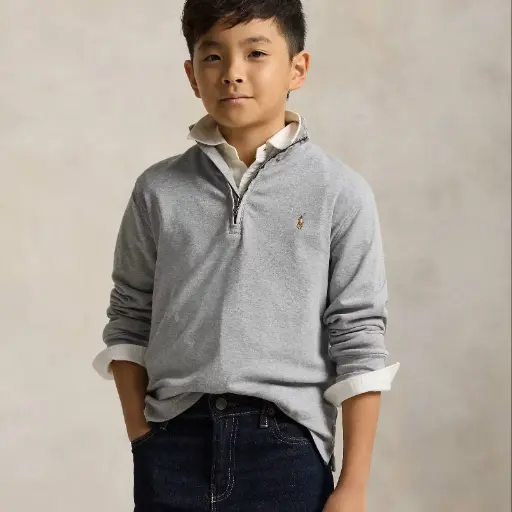 Pull Demi-Zip Grey