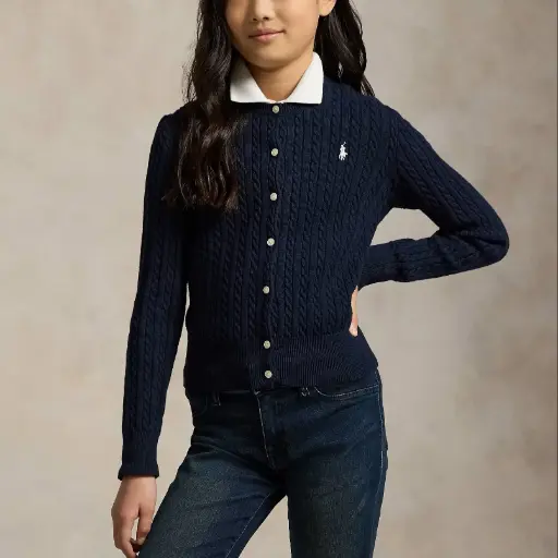 Cardigan Cable Navy