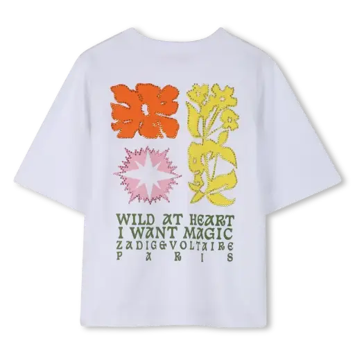 T-shirt Blanc et Rose 