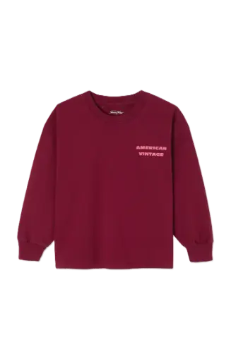 T-shirt Fizvalley Bordeaux 