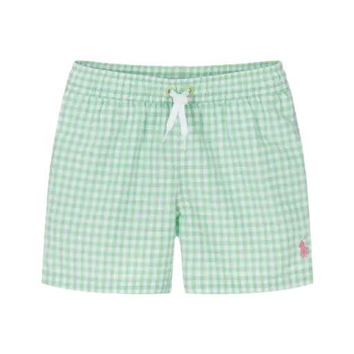 Short de Bain Carreaux Green TRAVLR