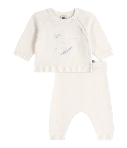 Ensemble 2 pieces A0FI5 Blanc Maille