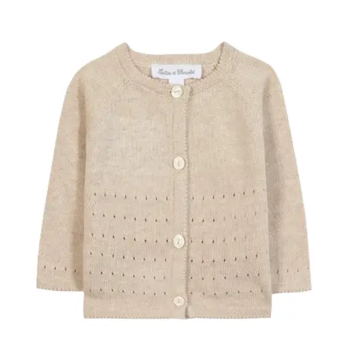 Cardigan Mixte Beige Chine